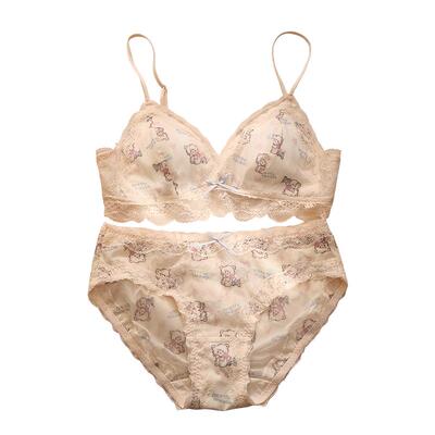 Gukoo/果壳内衣女春夏mikko联名新款性感内衣蕾丝女士文胸套装