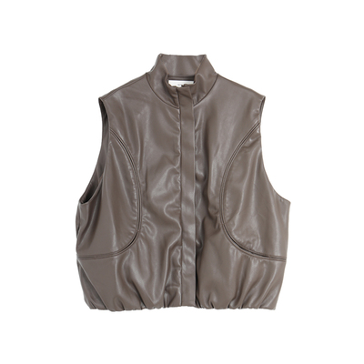 西町村屋设计感复古叠穿短款背心