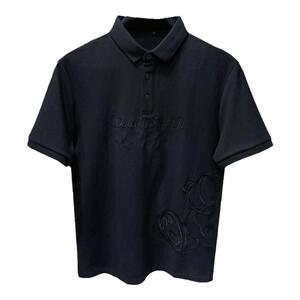 代工男装翻领短袖polo衫男潮牌夏季t恤韩版修身黑色翻领保罗衫潮