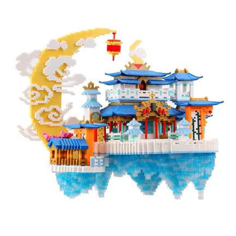 中国积木微颗粒广寒宫城堡