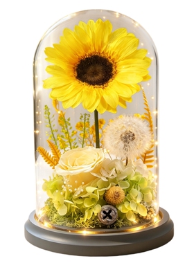 教师节向日葵永生花礼盒摆件