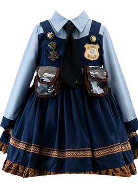 赫柏莉HERBERRY女童朱迪兔子警官cos秋冬小女孩洛丽塔礼服公主裙
