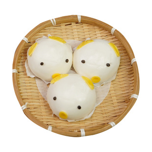 整箱 奶黄猪仔包 儿童早餐早点卡通可爱包子广式早茶点心18包/箱