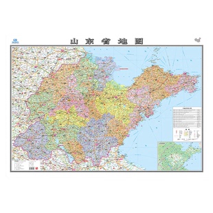 2026年全新版山东省地图挂图 高清防水双面覆膜约1.1*0.8米卷筒发货 政区交通高速铁路旅游景点标准地图