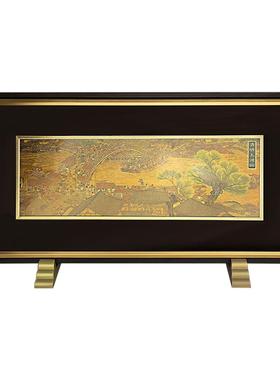 清明上河图金丝绣摆件办公室镜框画装饰画桌面摆件随手礼外事礼品