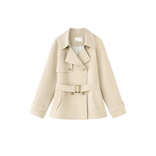 YBAI/亦白 2026年春季新款气质时尚休闲百搭收腰短款风衣外套女