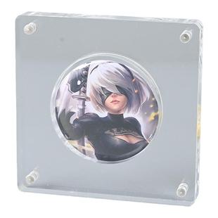 吧唧卡砖透明亚克力动漫周边二次元徽章展示架桌面防尘谷子展示框