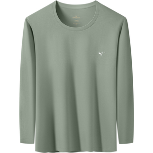 七匹狼男士秋衣纯棉单件上衣打底棉毛衫男生全棉冬季新款保暖内衣