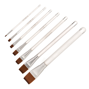 skyists 新概念800平头/802圆头半透明杆 水彩笔 磨砂型尼龙水彩画笔 勾线笔