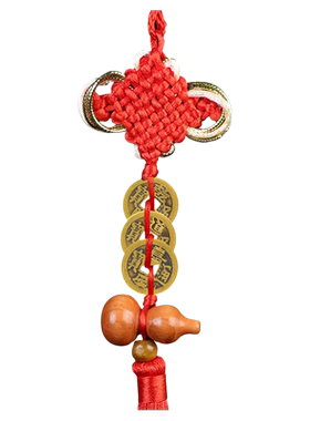 真品铜钱手工编织寓意丰富