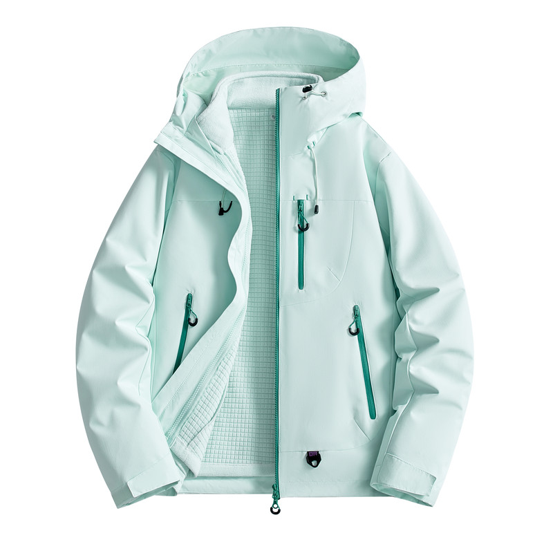 巨好看短款冲锋衣女2026新款户外防风防水三合一登山服小个子外套