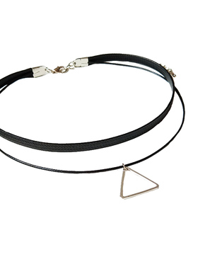 alice锁骨链黑色双层女脖子饰品