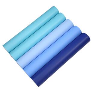 蓝色贴纸墙纸自粘防水壁纸墙贴天蓝色桌面贴柜子家具桌子翻新贴膜