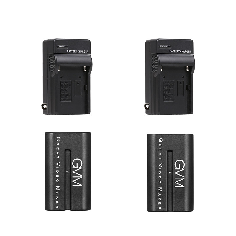 GVM NP-F750电池充电器原装电动滑轨单反摄影数码LED补光灯监视器