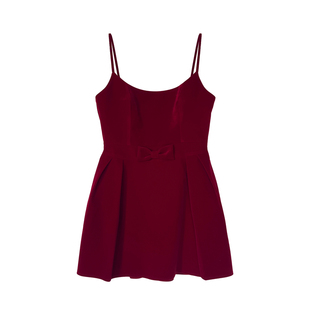 米米子微胖大码胖mm“绒夜绮梦”简约风休闲丝绒无袖收腰吊带裙冬