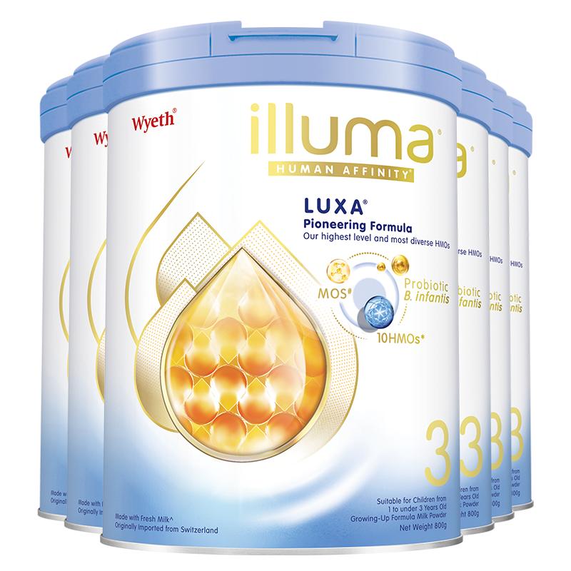 【6罐】惠氏启赋luxa未来3段10HMO婴儿配方奶粉800g重磅新品上市