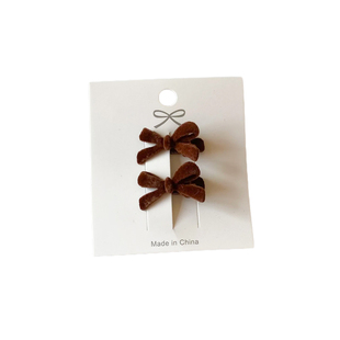 植绒黑色蝴蝶结发夹头饰女高级感碎发夹头发小夹子女发饰边夹侧边