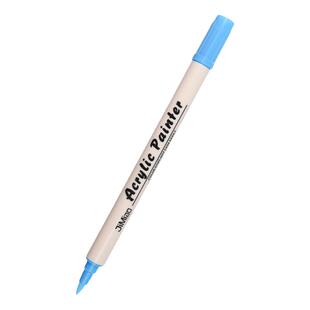 丙烯马克笔单支自选补色软笔头美术学生专用丙烯笔双头不透色单只黑红白肉肤色蓝金银绿粉紫黄便宜彩笔画画笔