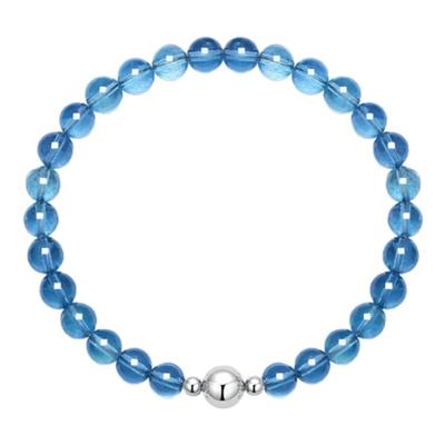 无用之用天然海蓝宝圆珠手链