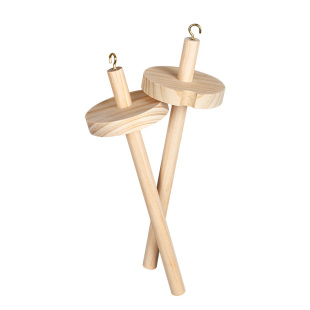 纺线锤手工DIY毛线合股宠物猫狗毛围脖编织工具实木手摇绕线捻线