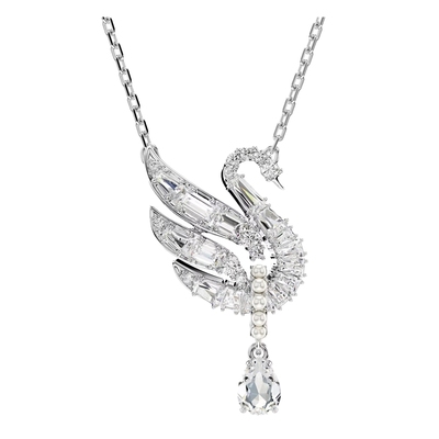 【新品】施华洛世奇Swan梨形切割优雅天鹅项链轻奢锁骨链送礼物