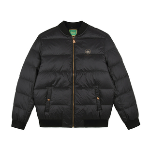 雷迪波尔男装羽绒服2025冬季新款后背烫金双头鹰棒球领鸭绒外套男
