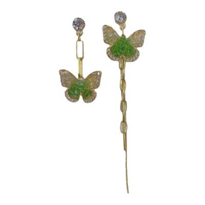 2024年新款潮不对称蝴蝶流苏耳环