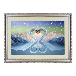 十字绣裱框边框自装实木相框定制清洗刺绣钻石书法字画框架带玻璃