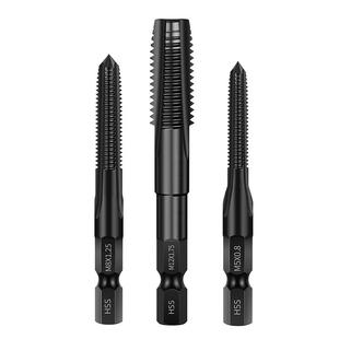 手电钻丝锥丝攻六角柄先端直槽攻丝电动钻头攻牙自攻螺丝孔工具m3