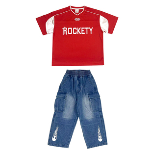 哈尼酷儿童街舞潮服酷帅女童套装嘻哈风穿搭hiphop街舞服装男童夏