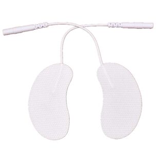 一对插孔无纺布硅胶自粘电极片月牙按摩粘片磁疗导电水凝胶贴片板