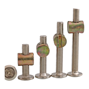 婴儿童床螺丝家具木床书桌橱柜五金配件螺丝连接件M6M8配锤仔螺母