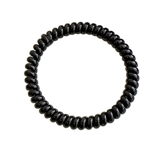 咖色电话线发圈细款皮筋女扎头发高弹力头绳简约耐用马尾发饰