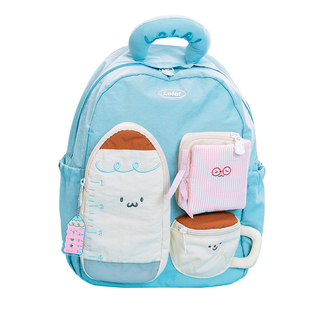 LOLA DESIGN美食家双肩包 大学生轻便电脑包大容量高中生旅行书包