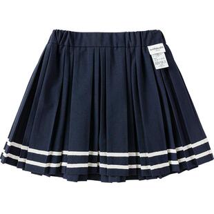 巴拉巴拉童装儿童裙子短裙女童学院风百褶裙夏季裙裤时尚百搭裤子