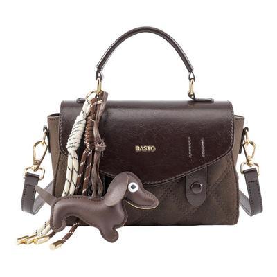 【商场同款】百思图菱格纹剑桥包