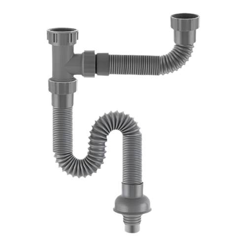 45mm接口双头水槽防臭排水管厨房双水槽二合一耐高温加长伸缩软管