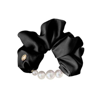 超好看的珍珠大肠发圈韩系黑色