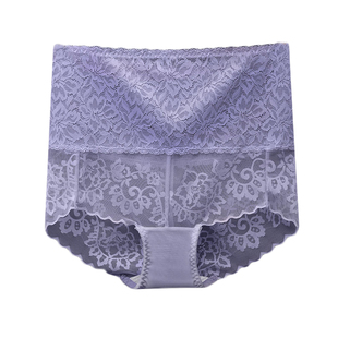 2条装高腰内裤女纯棉抗菌蕾丝内裤火辣性感无痕提臀收腹三角内裤
