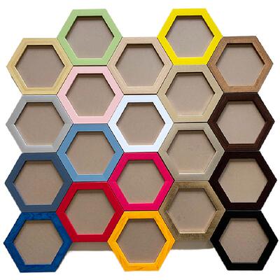 六边形防潮彩色相框定制任意尺寸