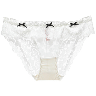 六只兔子法式性感蕾丝内裤女生透气舒适全包臀三角裤低腰短裤头