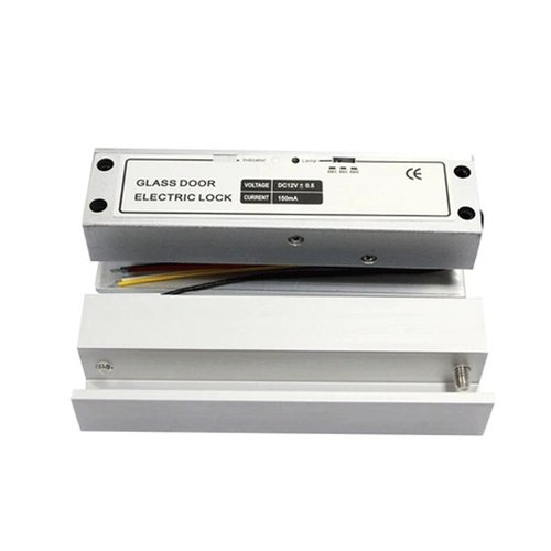 办公室上下无框玻璃门锁配件禁插无锁门禁夹锁门禁电锁门插电框