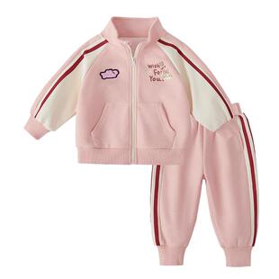 jellybaby儿童套装春季宝宝休闲外套裤子两件套男宝春5女童运动服