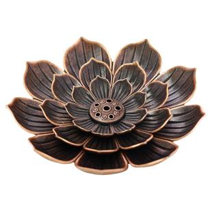 仿古莲花多孔香插香盘线香插香座香托香台创意禅意檀沉香香薰摆件