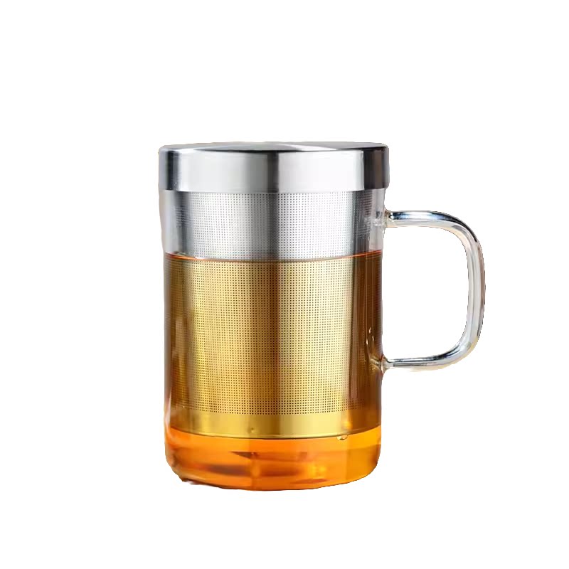 情侣耐热玻璃个人办公杯带盖茶