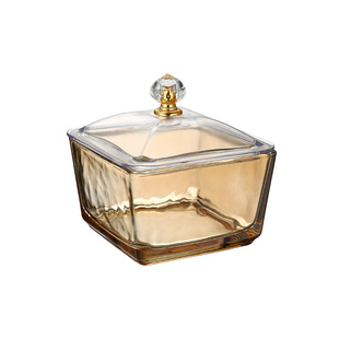 水果盘客厅家用玻璃茶点零食干果糖果小吃碟KTV会所果盘坚果分格