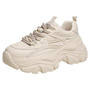 骆驼女鞋2025年冬季厚底老爹鞋女款百搭舒适休闲鞋加绒运动鞋