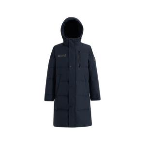 【雪中飞】连帽长款加厚羽绒服