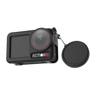 适配于大疆DJI Action5pro/4/3硅胶保护套Osmo运动相机配件防摔壳防护不挡电池盖充电口送镜头盖钢化膜防丢绳