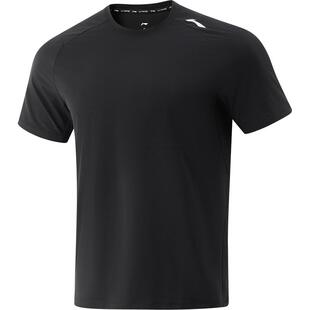 李宁速干短袖T恤男士官方新款健身圆领春夏跑步上衣针织运动服男